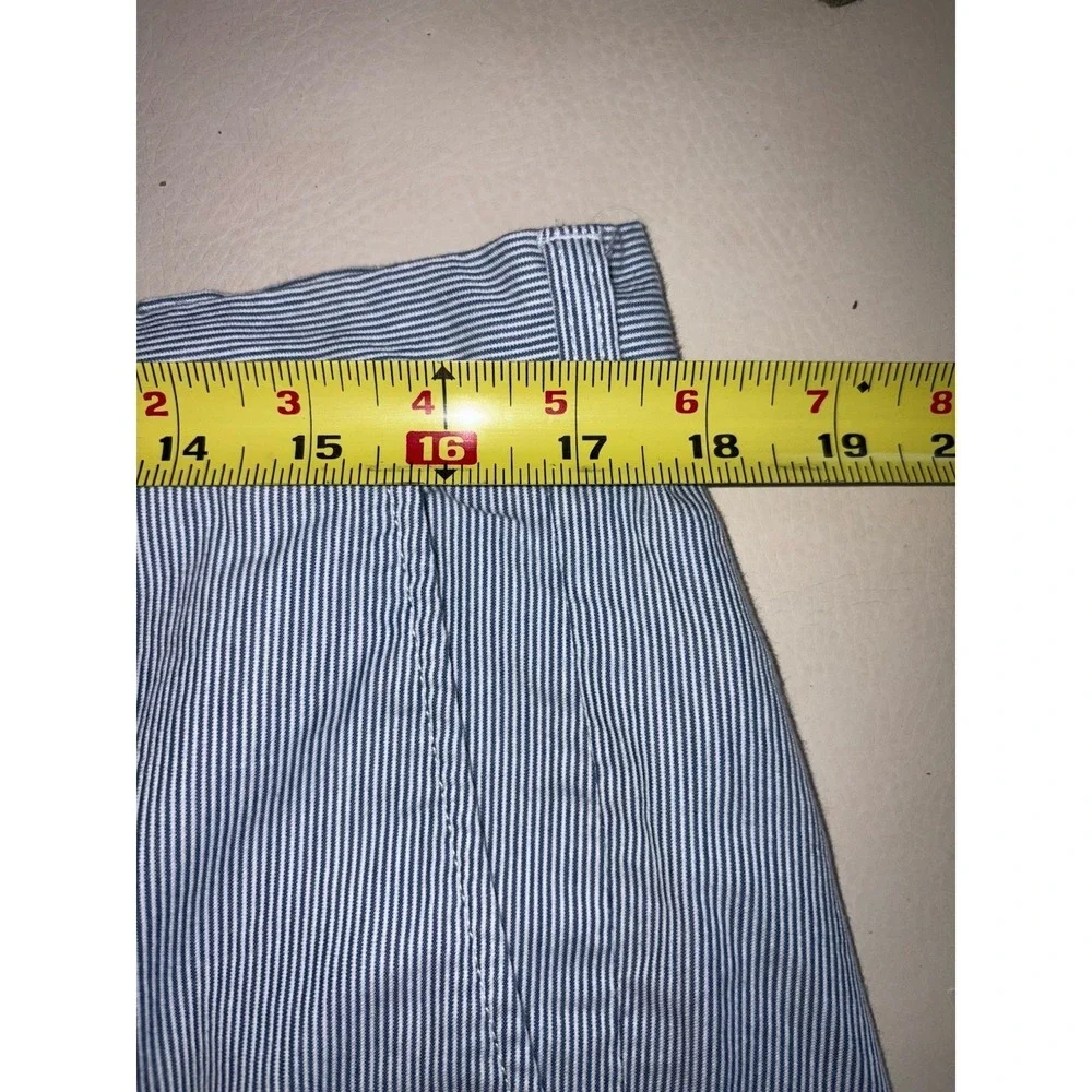 Polo Ralph Lauren Blue White Seersucker Chino Shorts 6